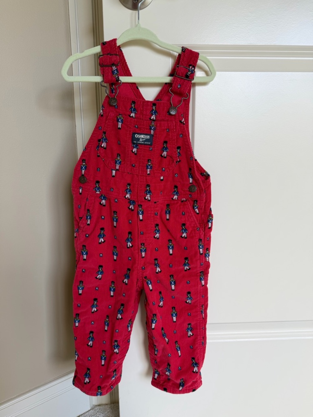 OshKosh B'gosh Red Corduroy Toy Soldier Overalls